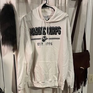 Champion White Marine Corps Hoodie